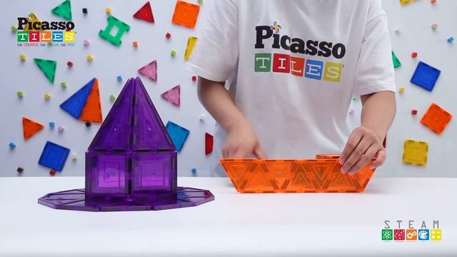Magnetic Tiles Halloween Building Ideas | Build a Witch Hat & Scary Pumpkin with PicassoTiles смотреть онлайн