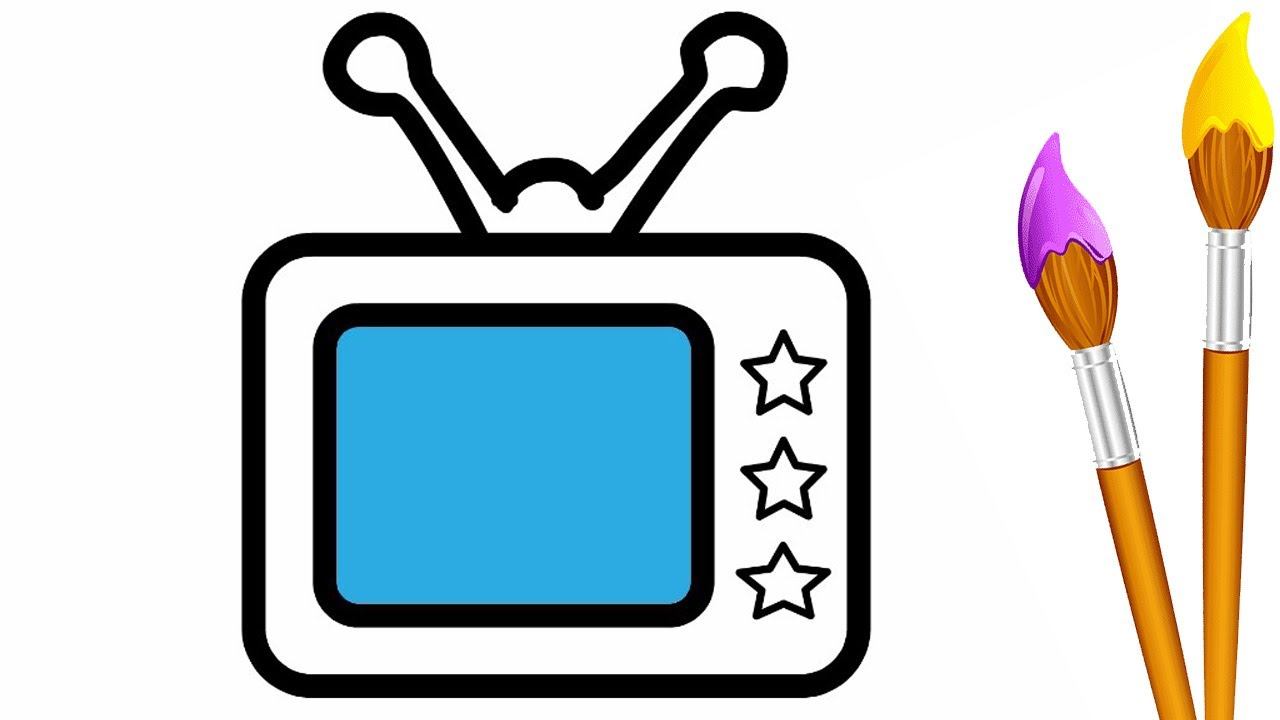 Bolalar uchun televizor rasm chizish/Drawing on TV for children/Рисунок ТВ для детей смотреть онлайн