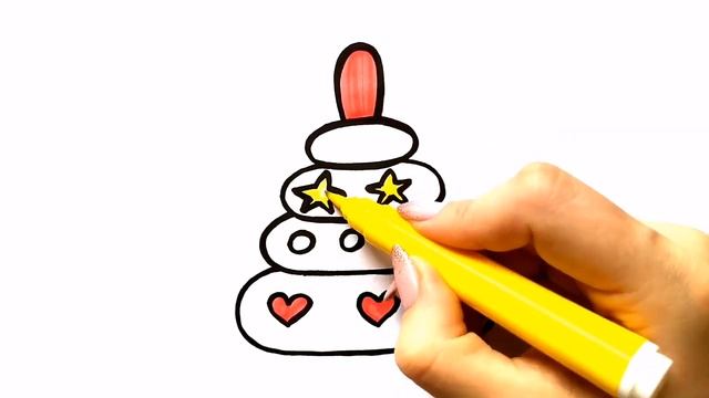 ПИРАМИДКА / мультик раскраска для детей / Нарисуй Ка смотреть онлайн