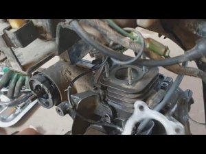 repair scooter Yamaha Mint white (motor assembly) part 4