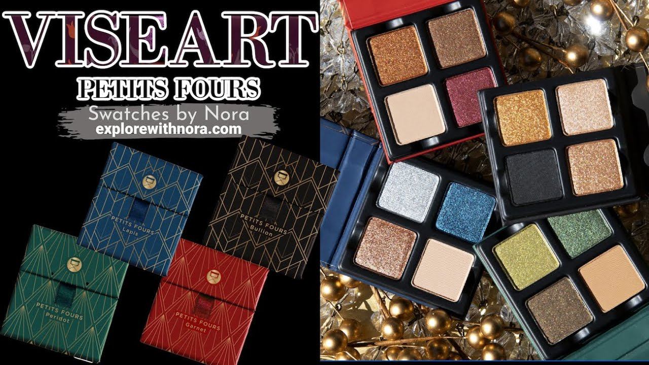 NEW Viseart PETITS FOURS Palettes Peridot, Garnet, Bullion, Lapis Swatches By Nora
