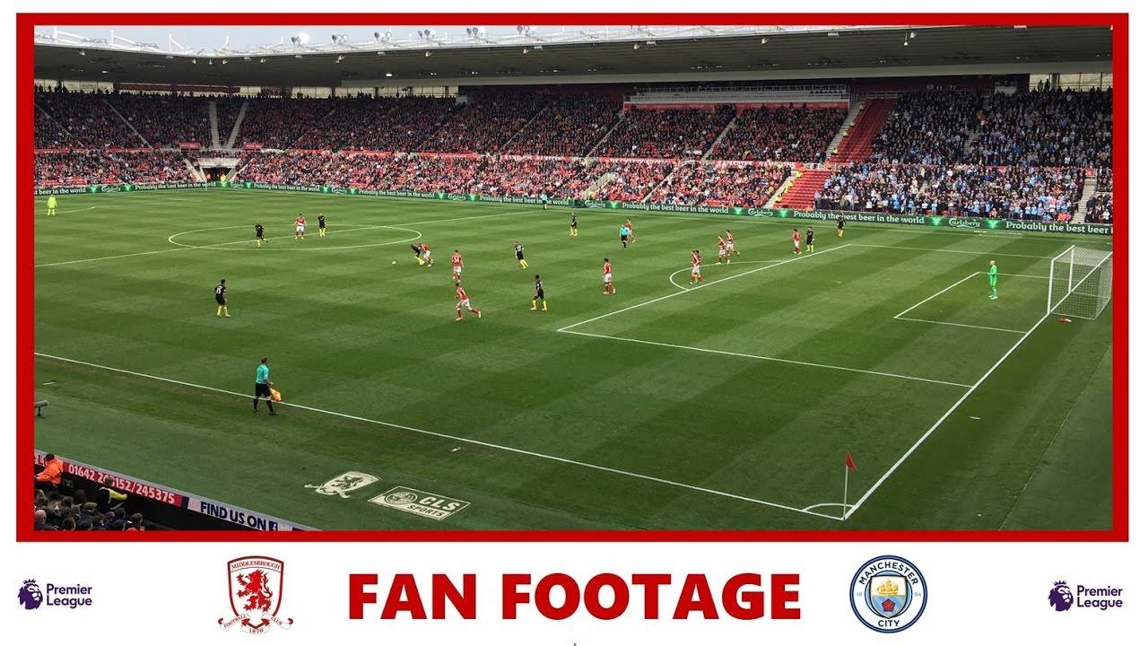 Middlesbrough 2-2 Manchester City | Fan Footage | 30/4/17 смотреть онлайн