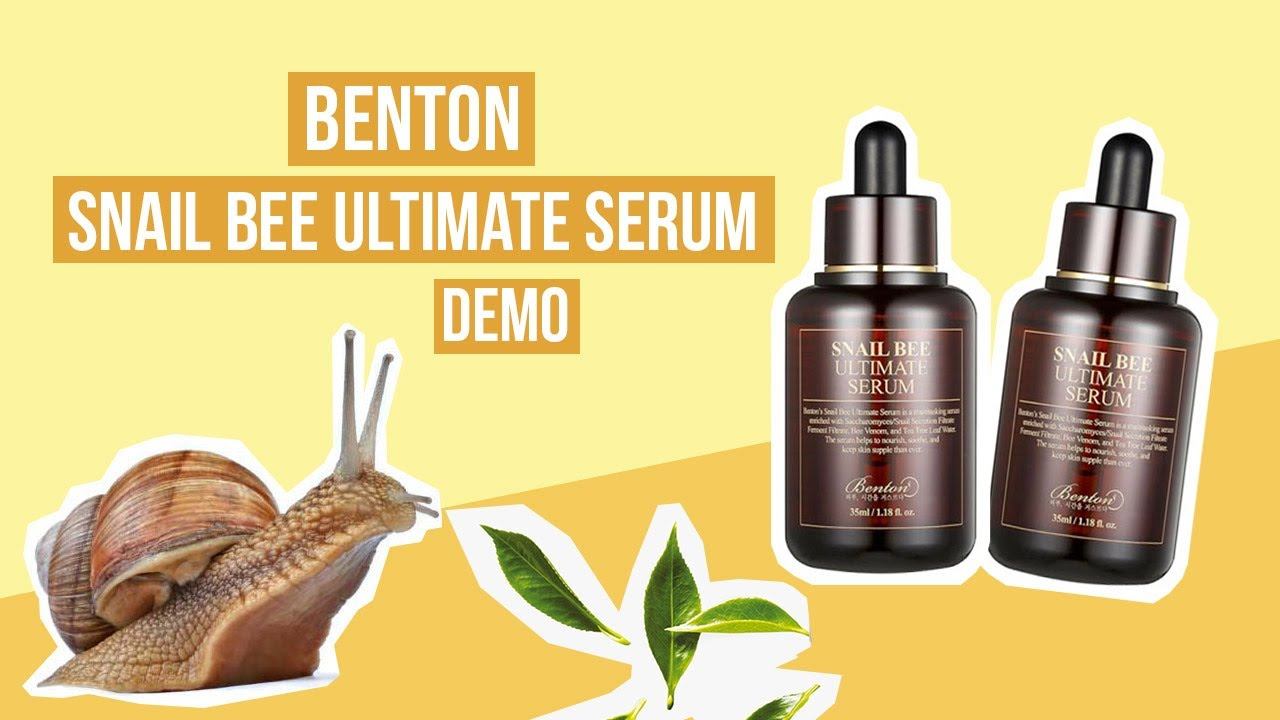 Benton Snail Bee Ultimate Serum Demo | KOJA Beauty Cruelty-Free Korean Skincare UK смотреть онлайн