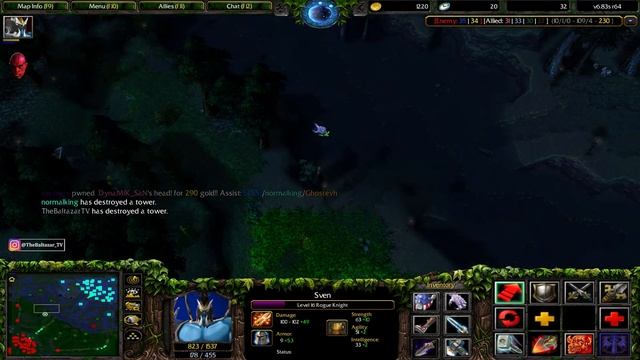 DOTA SVEN VS WINDRUNNER: Hard Fight in Late Game (Full 6 items) смотреть онлайн