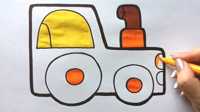 ТРАКТОР / мультик раскраска для детей / Нарисуй Ка смотреть онлайн