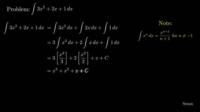 Solving Integral: ∫ (3x² + 2x +1) dx смотреть онлайн
