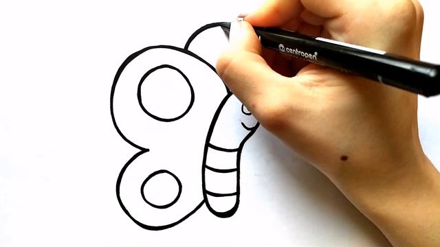 Как нарисовать БАБОЧКУ / Мультик раскраска БАБОЧКА / Нарисуй Ка смотреть онлайн