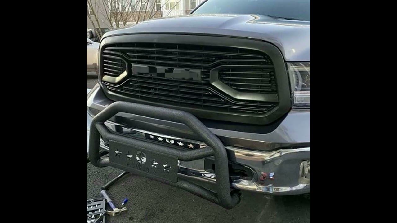 Black Front Grille Bumper Grille Fit For DODGE RAM 1500 2014 2018 Grille смотреть онлайн