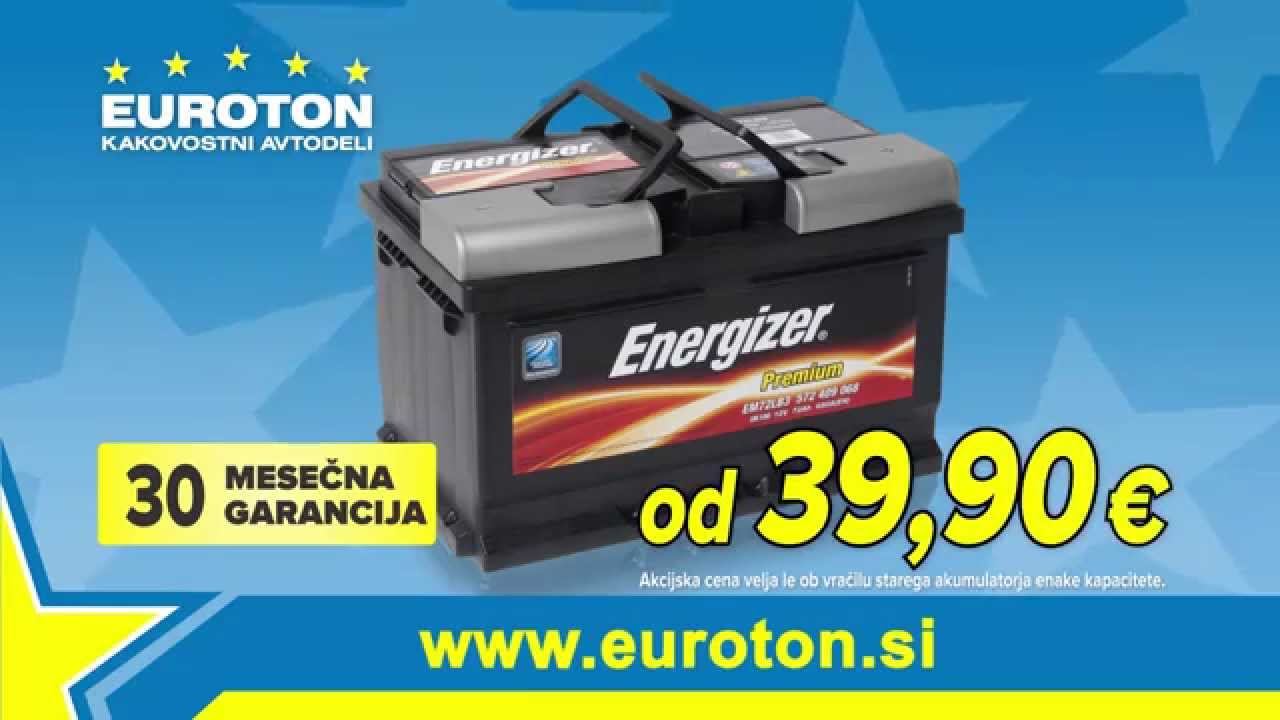 Euroton kakovostni avtodeli - Akcija akumulatorji Energizer смотреть онлайн