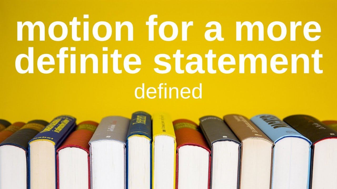 Motion for a More Definite Statement | Explained Simply (Civil Procedure) смотреть онлайн