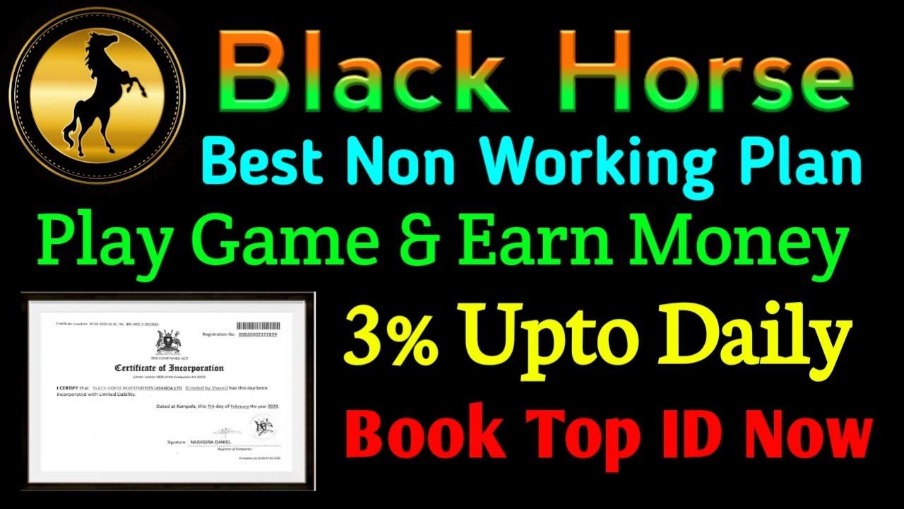 Black Horse !! Black Horse full Plan hindi/#Blackhorse/Play Game Earn Money !! Best Non Working Pla смотреть онлайн
