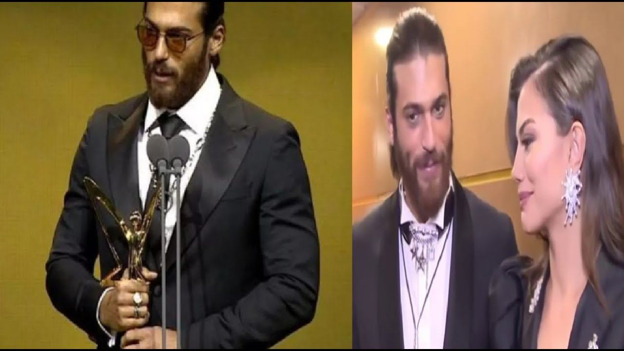 Can Yaman thanked Demet Özdemir at the award ceremony! смотреть онлайн