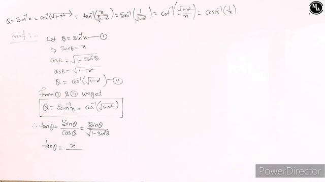 ITF Lecture -08 sin^-1(x) = Cos^-1(√1-x^2)=tan^-1(√1-x^2\x) #Binary_oparetion #inverse_trigonometri смотреть онлайн