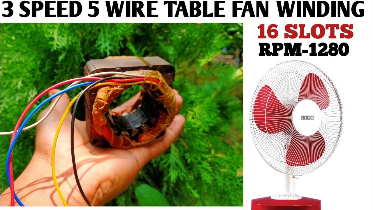 16 slot 5 wire table fan winding |5 wire table fan connection diagram|3speed fan connection in hind смотреть онлайн