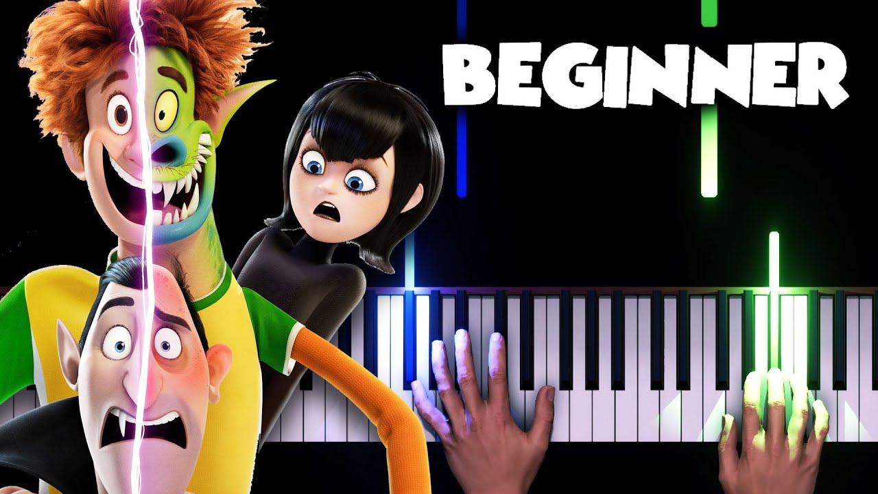 Hotel Transylvania 4 - Just the Two of Us - BEGINNER Piano Tutorial смотреть онлайн
