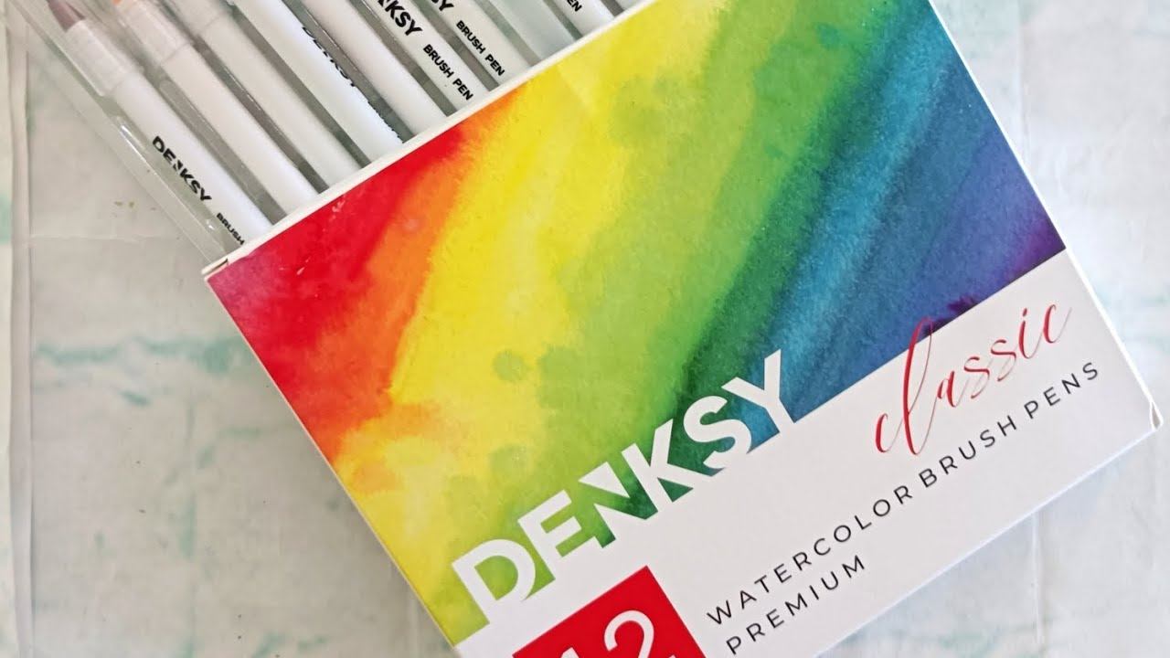 Акварельные маркеры Denksy. смотреть онлайн