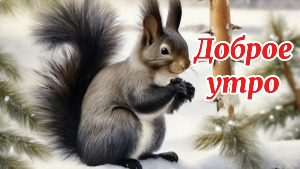 С ДОБРЫМ ЗИМНИМ УТРОМ! КРАСИВОЕ ПОЖЕЛАНИЕ С ДОБРЫМ УТРОМ! МУЗЫКАЛЬНАЯ ОТКРЫТКА. смотреть онлайн