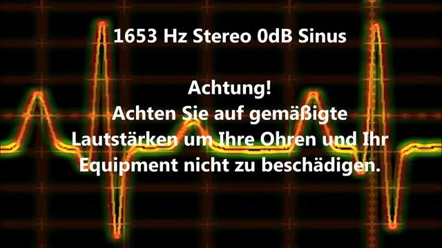 1653 Hz Sinus Ton Test 0dB Stereo Piepton Wave Ton смотреть онлайн