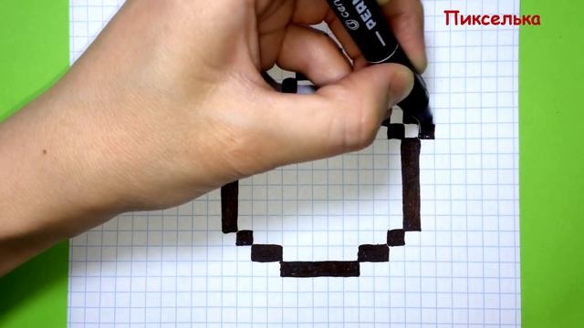 Как Рисовать Ёжика по Клеточкам ♥ Рисунки По Клеточкам #pixelart