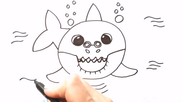 Как нарисовать БАБУШКУ АКУЛУ / Мультик раскраска Baby Shark / Нарисуй Ка смотреть онлайн