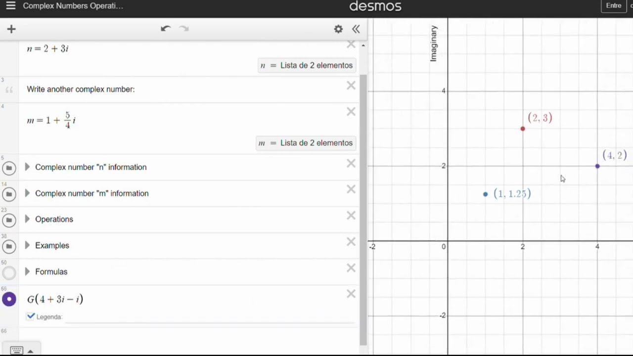 Complex Numbers in Desmos (And Operations) смотреть онлайн