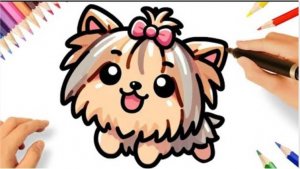 КАК ЛЕГКО НАРИСОВАТЬ МИЛУЮ ЙОРКШИРСКУЮ СОБАКУ