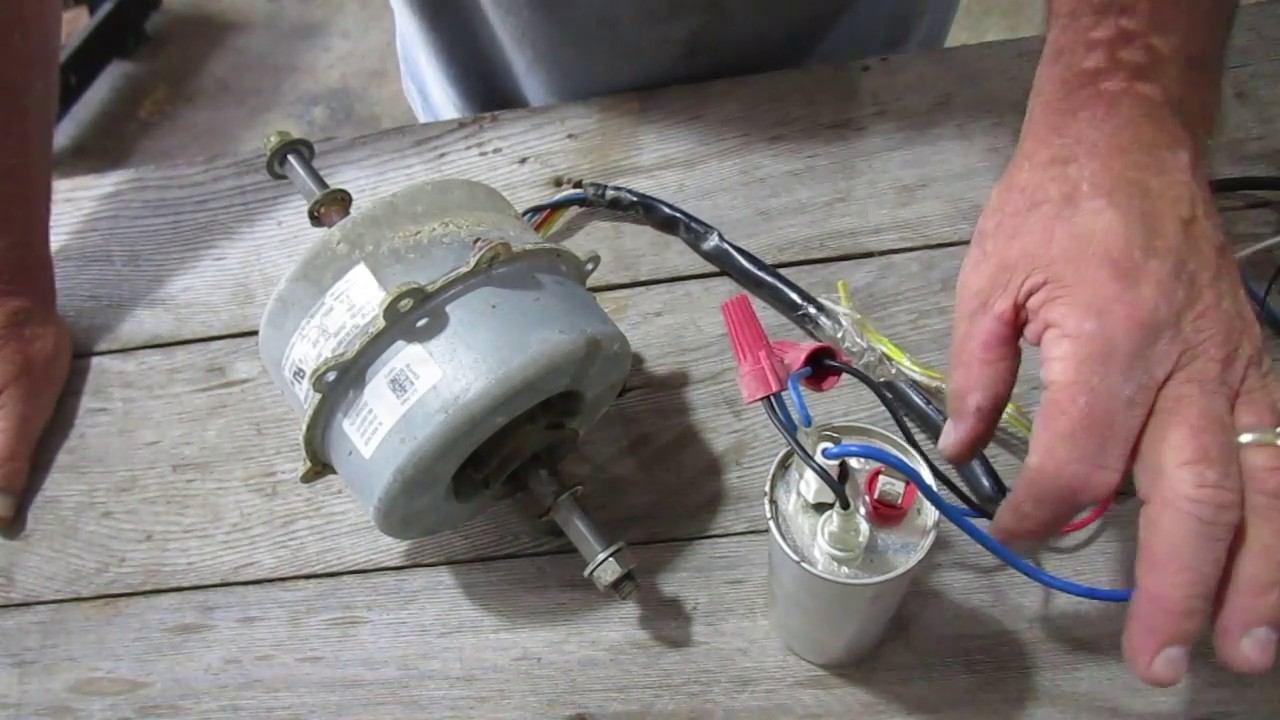 DIY How to wire single phase 115 Volt Blower motor with start/run capacitor Testing Only смотреть онлайн