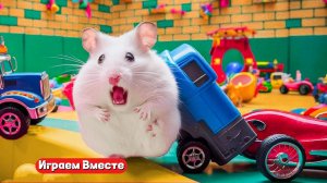 Хомяк попал в ЛАБИРИНТ С МАШИНКАМИ ! Выбираемся из лабиринта вместе !