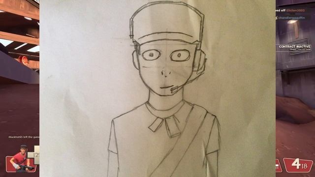 Showing my fan art of scout from (Team fortress 2) смотреть онлайн