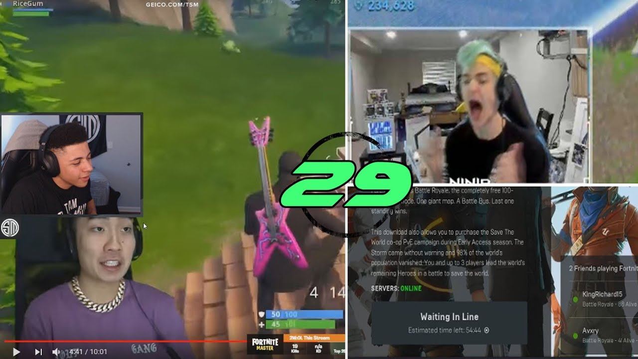 Fortnite|MYTH ROASTS RICEGUM!! NINJA INSANE NOSCOPE!! FORTNITE SERVERS DDOS!! -Twitch Highlights #2 смотреть онлайн