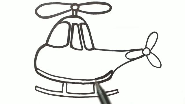 Как нарисовать ВЕРТОЛЕТ / раскраска для детей / Нарисуй Ка смотреть онлайн