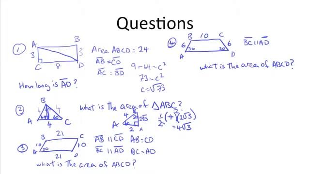 SAT Math Questions Review - Perimeter & Area (Triangles, Squares, Parallelograms & Other Polygons) смотреть онлайн