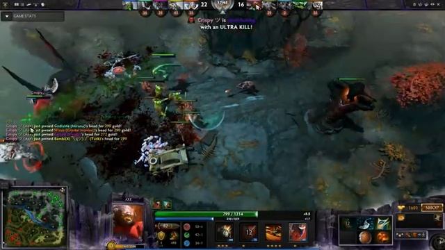 Dota 2, Axe rampage by Culling-blade. (pub game) (Player's perspective) Crispy ツ смотреть онлайн