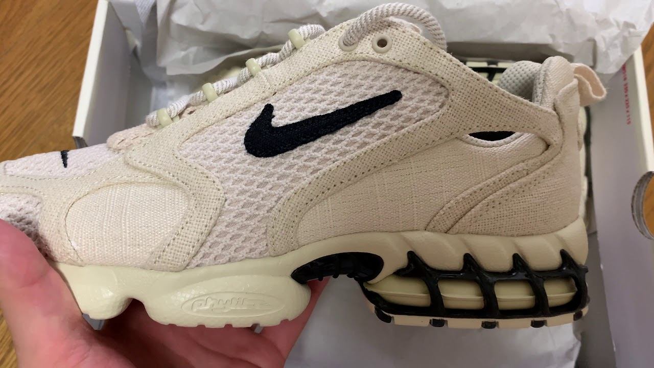 【開封動画】Nike Air Zoom Spiridon Cage 2 Stussy Fossil　ナイキ×ステューシー смотреть онлайн
