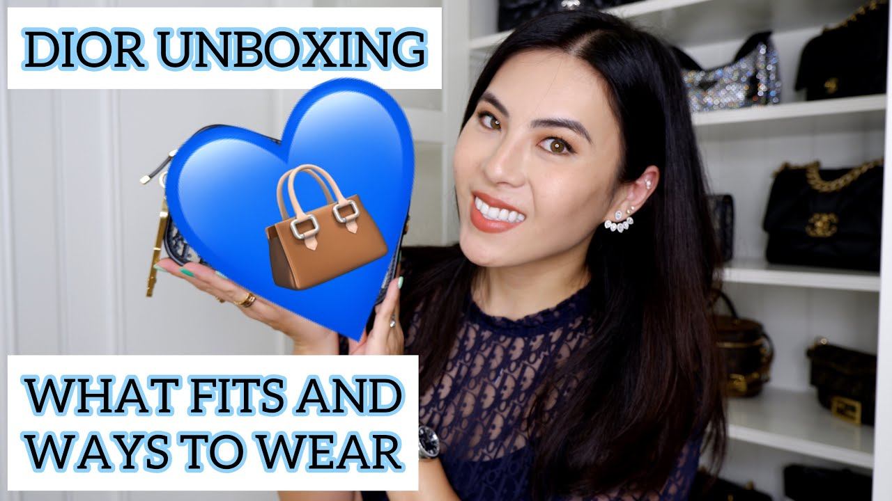 DIOR HANDBAG UNBOXING- What Fits and Many Ways to Wear смотреть онлайн