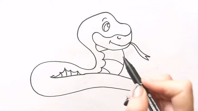 ЗМЕЯ / мультик раскраска для детей / Нарисуй Ка смотреть онлайн