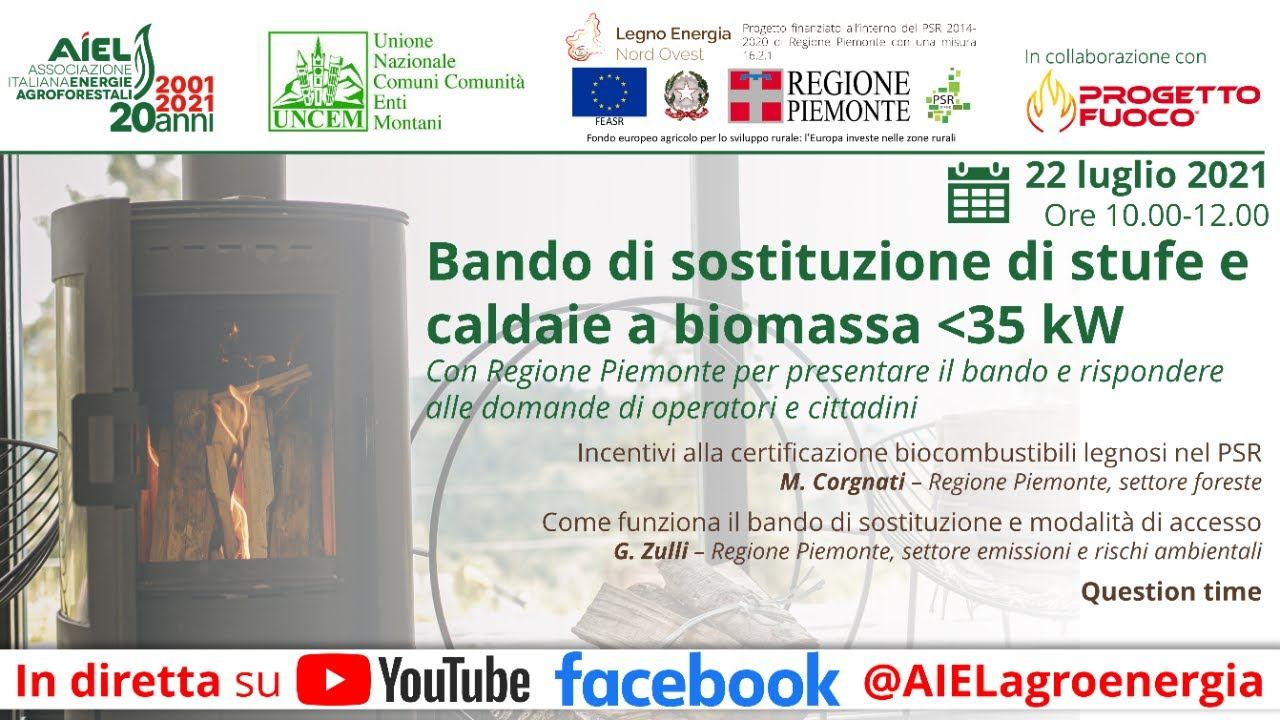 Bando di sostituzione di stufe e caldaie domestiche a legna e pellet смотреть онлайн