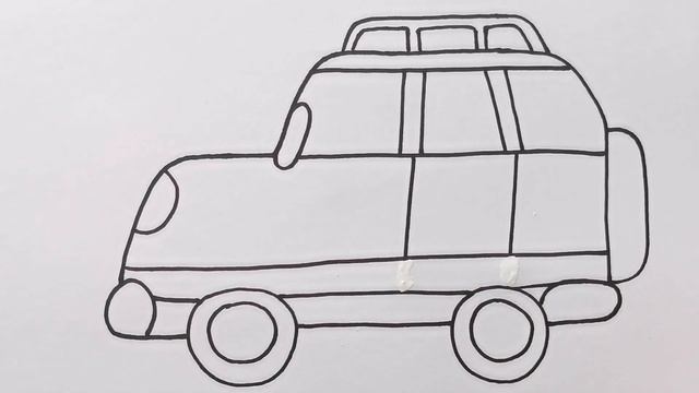 Как нарисовать ДЖИПП / раскраска для детей / Нарисуй Ка смотреть онлайн