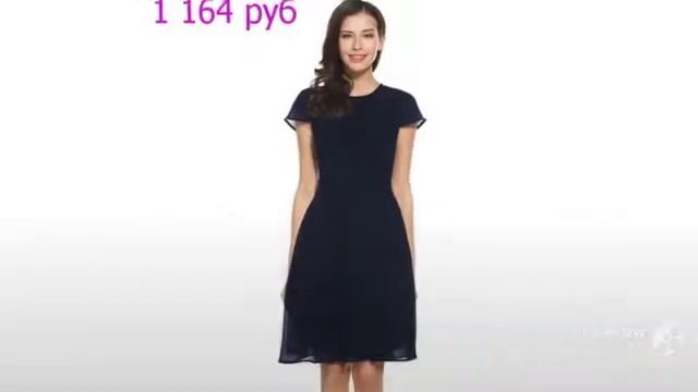 Одежда с AliExpress - сезон 2018 Элегантное летнее платье смотреть онлайн