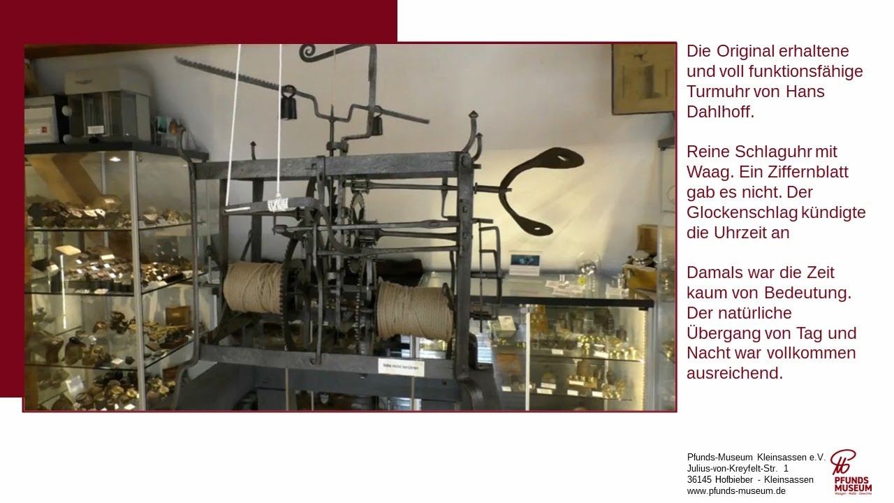 Historisches Turmuhrwerk im Pfunds-Museum Kleinsassen смотреть онлайн