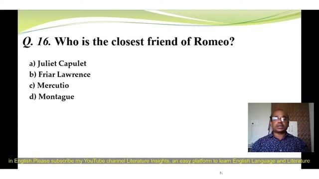 MCQs on Romeo and Juliet By William Shakespeare смотреть онлайн