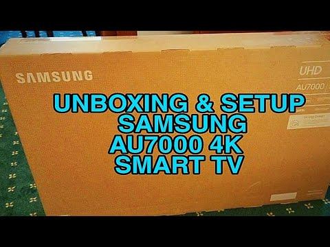 Unboxing And Setup SAMSUNG AU7000 50"125CM 4K SMART TV смотреть онлайн