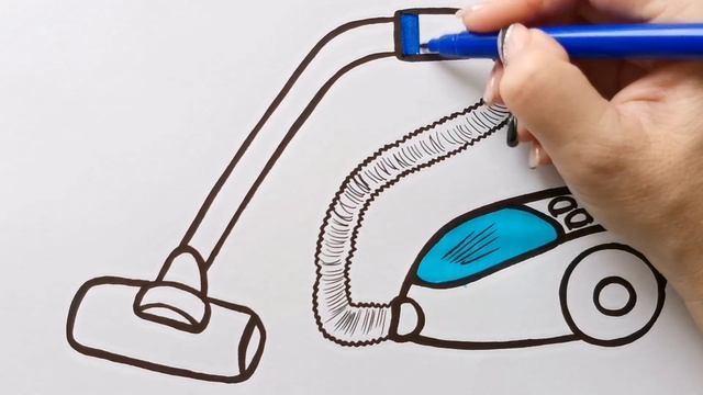 Как нарисовать ПЫЛЕСОС / мультик раскраска для детей / Нарисуй Ка смотреть онлайн