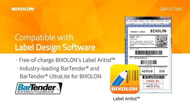 Discover an Economic and Compact and Label Printer, BIXOLON SRP-E770III смотреть онлайн