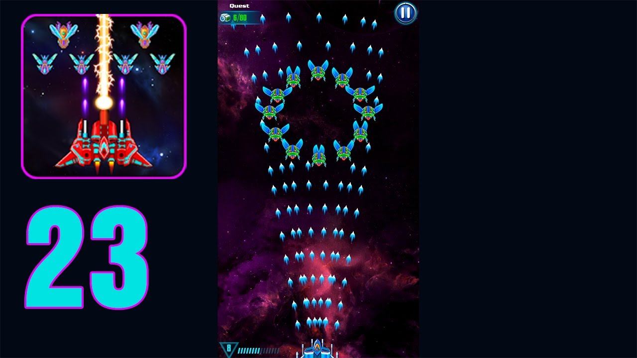Galaxy Attack: Alien Shooter Gameplay Walkthrough | Level 23 смотреть онлайн