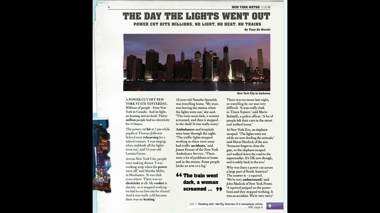 Academy Stars 5. Unit 1. THE DAY THE LIGHTS WENT OUT смотреть онлайн