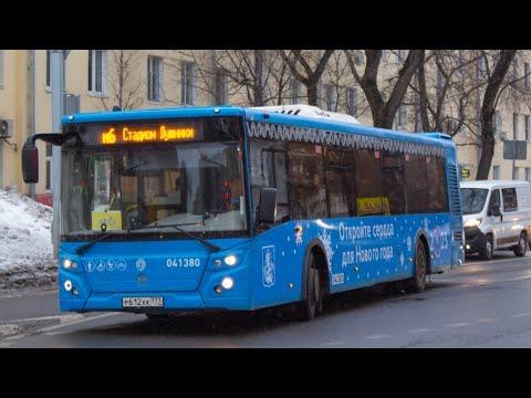 Поездка на автобусе ЛиАЗ 5292.65 041380 по маршруту 143 от м Юго-Восточная до Сарат. улицы (часть 2 смотреть онлайн