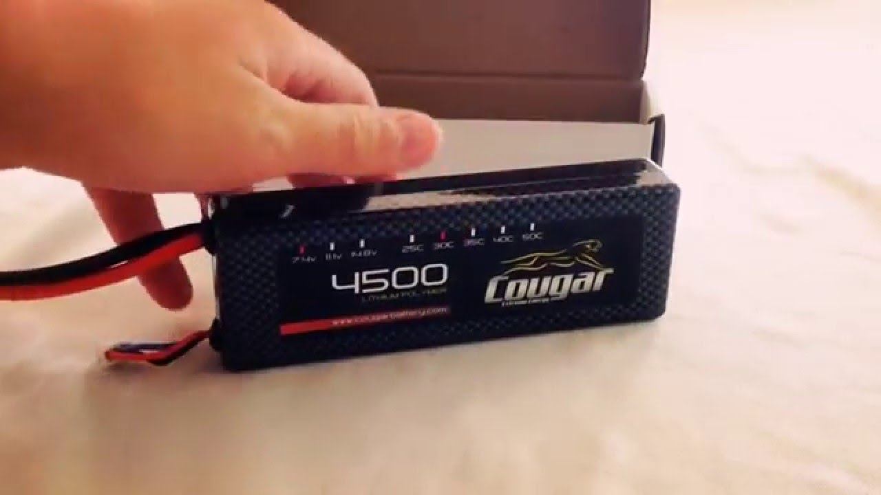 Unboxing Cougar 4500 7.4v 30c 2c lipo battery смотреть онлайн