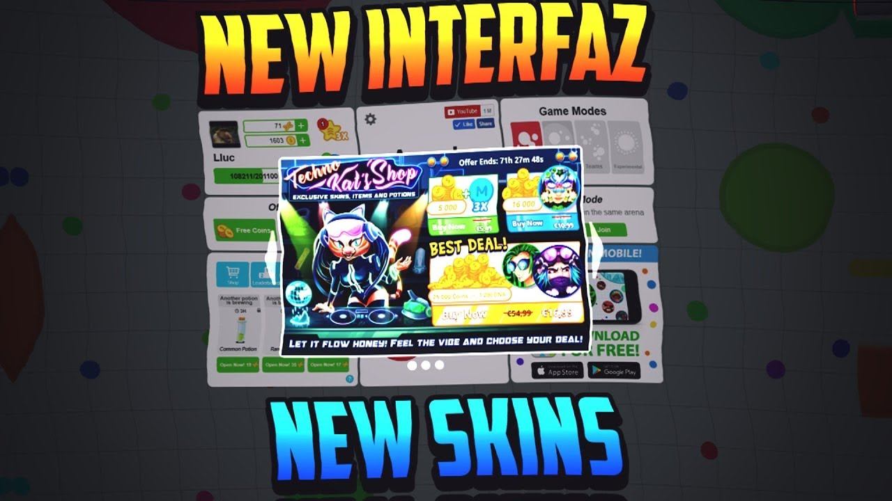 Agar.io // **NEW INTERFAZ AND SKINS** 10-8-2018 смотреть онлайн