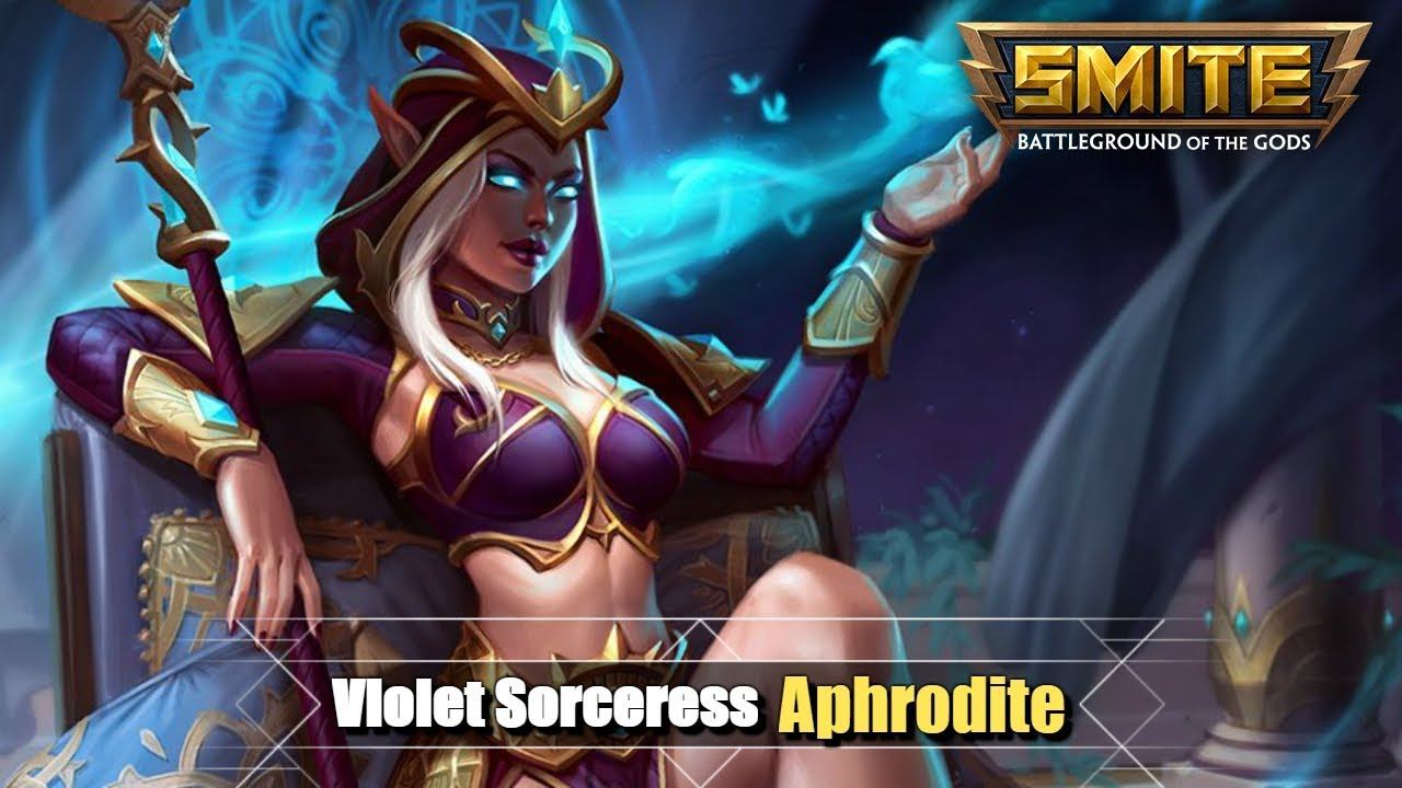 SMITE: New Aphrodite Skin - Violet Sorceress Aphrodite - Abilities, Voice Pack, & Card Art! смотреть онлайн